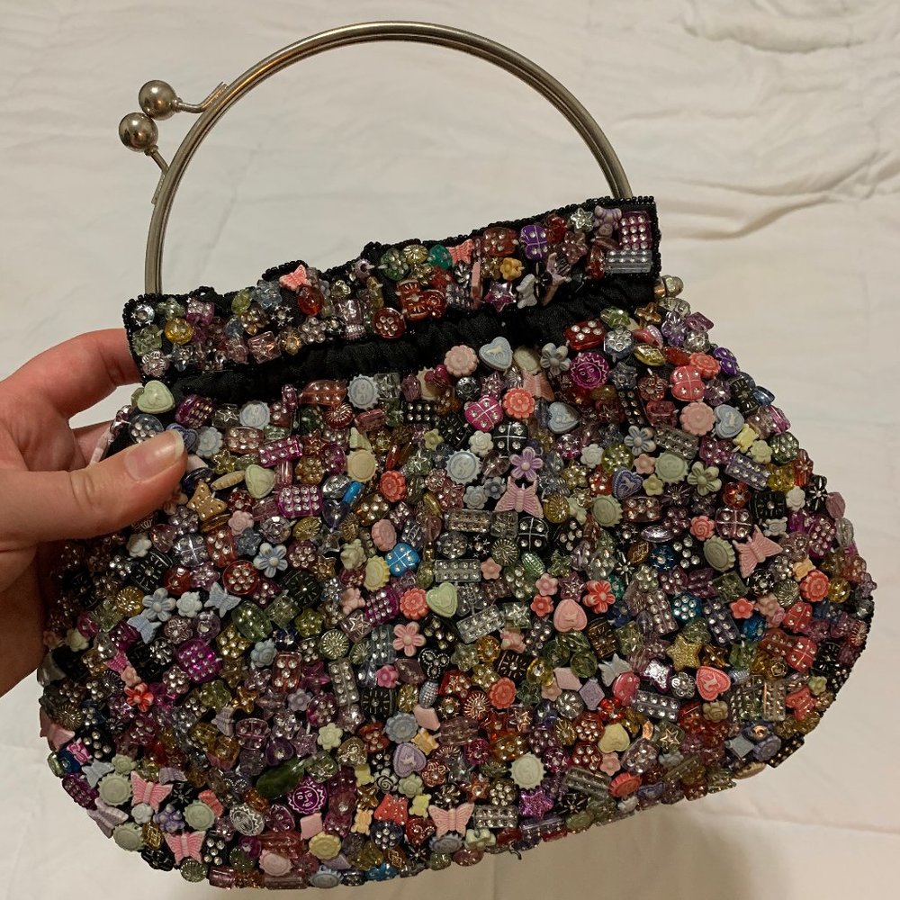 Eclectic, Hand-beaded Evening Purse